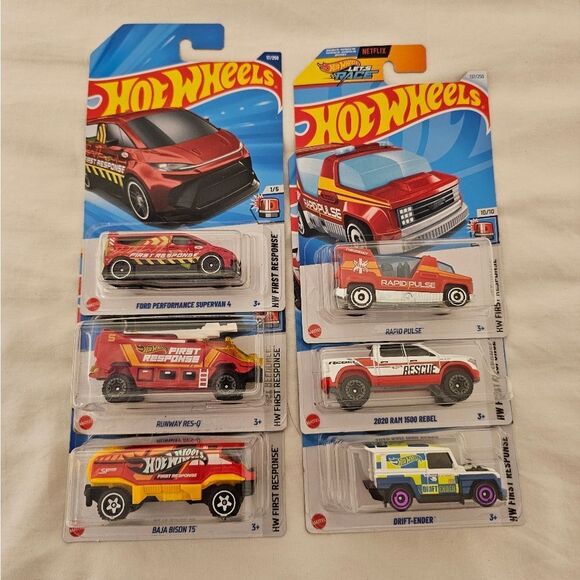 HotWheels First Response Set Of 6 Cars - Picture 1 of 5